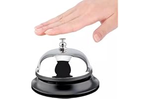 ZINGKING Campanello Da Tavolo Lucido In Metallo,Desk Bell,Campana di Servizio in Metallo,Servizio Bell,Ring Metal Reception Reception,Ristorante Cucina Servizio Bar per Cucina,Bar,Gioco,Portineria,Scuole