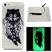 iPhone 5s Painted TPU Luminous Shell,TOCASO Creative Phone Case Silicone Gel Skin Transparent Cover,Novelty Protective Back Case for iPhone 5s,Slim Fit Bumper Shell Cases with Black Stylus and Clean Cloths for Apple iPhone 5 / iPhone 5S - Wolf Campanula
