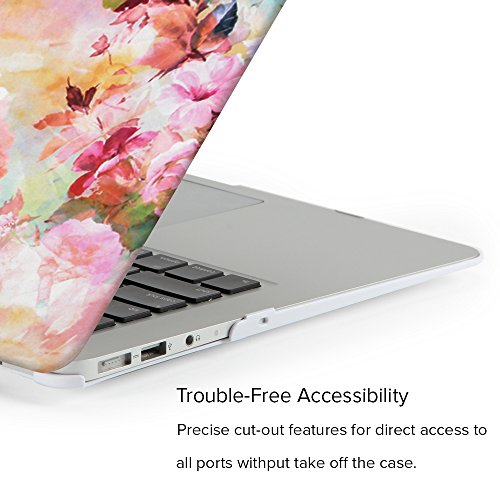 GMYLE Hard Case Print Frosted für MacBook Air 13 Hülle (Modell: A1369 und A1466) – Weinleseblume Pattern Durch gummierte Hard Shell Fall-Abdeckung Hülle Case Etui Tasche - 4