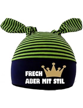 Kleiner Fratz 2-Zipfel Mütze Baby Kinder Jungen Mädchen Babymütze Hat Frech aber mit Stil