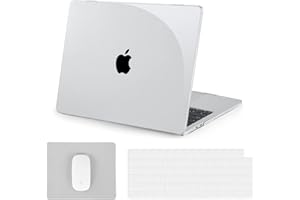 BlueSwan Custodia compatibile con 2023 MacBook Air 15 Pollici M2 A2941 con Touch ID, Cover Rigida Trasparente per 15,3" Retina Display Air15, Tappetino per Mouse, Copritastiera, Crystal Transparent