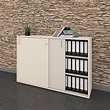 Premium-Qualität: Leicht gleitende Schiebetüren auf Kunststoffschienen, Zylinderschloss integriert, Bügelgriffe aus Metal pulverbeschichtet,