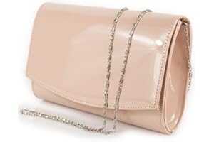 EMILA Pochette vernice lucida elegante cerimonia da donna ragazza signora borsa a mano piccola borsetta sera clutch bag giorno matrimonio comunione battesimo autunno inverno 2024 2025 Ecopelle