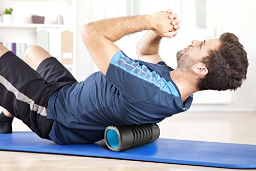 Faszienrolle Massagerolle mit Spezial Oberfläche für Intensive Faszienmassage inkl. Anleitung Rückenrolle Fitnessrolle - 3