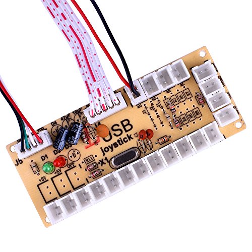 Joystick y Botones de Arcade  Quimat Arcade USB para PC Raspberry Pi Mame Jamma y Juego de Lucha  Negro  QR02