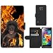 Produktbild Grand Phone Cases PU LEDER LEATHER FLIP CASE COVER HÜLLE ETUI TASCHE SCHALE // Q05570646 Baby bonobo Glühend // Samsung Galaxy S5 MINI SM-G800 (not fit S5)