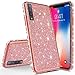 Produktbild Karomenic kompatibel mit Samsung Galaxy A7 2018 A750 Silikon Hülle Glänzend Bling Glitzer Schutzhülle Weiche TPU Handyhülle Diamant Dünn Slim Bumper Tasche Case Cover für Frauen Mädchen,Rosegold