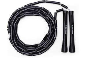 HEREROPE Beaded Skipping Rope, Beaded Jump Rope With Unbreakable Handles & Shatterproof Beads for Enhanced Fitness Training, Adjustable 3M Skipping Rope for Adults, Men & Women, Designed for All Levels