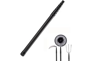 HEIBTENY Asta telescopica in fibra di carbonio per pesca con manico pieghevole, palo retrattile e testa pieghevole per catturare grandi pesci