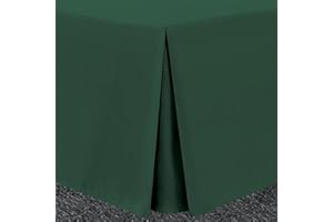 BRONWEN MATHEWS Bronwen Mathew Box Pleated Base Valance Sheets Double Bed Skirt Valance Sheet Bottle Green, Microfibre Soft Brushed Easy Care Non Iron (Double, Bottle Green)