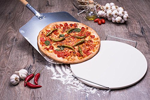 culinario Alu Pizzaschaufel mit Holzgriff, Pizzaheber aus Aluminium, 35,5 x 30,5 cm, Stiellänge: 43 cm - 4