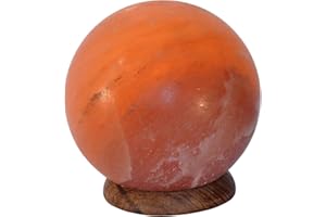 HIMALAYAN'SALT HIMALAYAN SALT ® LAMPADA DI SALE ROSA DELL'HIMALAYA AUTENTICA CERTIFICATA VARIE MISURE E FORME grezza fuoco palla cuore piramide led usb (SFERA- PALLA)