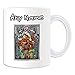 Produktbild Personalisiertes Geschenk – Tauren Druide Tasse (MMORPG Design Thema, weiß) – alle Nachricht/Name auf Ihre einzigartige – World of Warcraft Online RPG Spiel Blizzard WOW ALLIANCE Horde Burning Crusade Wrath Lich King Cataclysm Mists Pandaria Kriegsherren draenor Legion Thunder Bluff treant Baum Staff Stecker