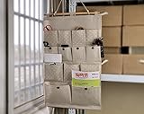 CIDBEST® Gray Thick Wand hängenden Beutel 13 Tasche Tür zurück Aufbewahrungstasche Hängende Rückwand hing Türtasche Baumwolltuch Anti-Schimmel/Anti-Bakteriell Christmas Utensilo 45*74cm Mehrschicht-Aufbewahrungstasche Hängeorganizer Multifunktionale Wohnzimmer Schlafzimmer Bad Utensilo