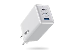 QODJN 150W USB C Ladegerät, 3-Port GaN IV Tech USB C Netzteil PD+PPS 100W Schnellladegerät mit Laptop Ladegerät Mehrfach USB Charger Power Adapter für MacBook Pro/Air, iPad, iPhone 16/15 und Samsung usw