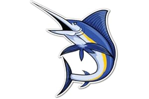 STICKER COLLECTIVE Adesivo per barca da pesca con pesciolini Marlin, 10 x 10 cm