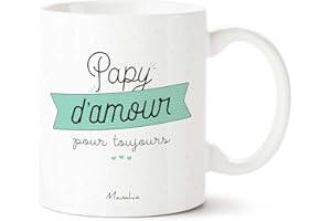 Manahia Mug papy - Papy d'amour pour toujours Imprimé en France | cadeau papy - fete des grand pères - cadeau pour papy - tasse originale