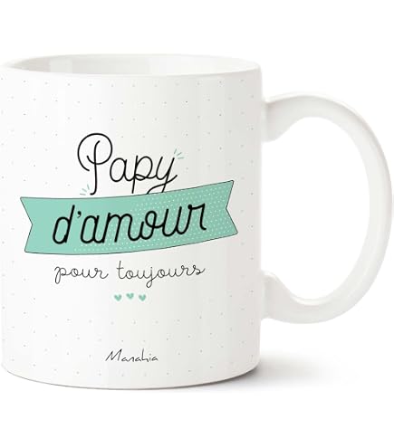 Mug Personnalisé 'Bientôt Papy' - Tasse Céramique 330ml, Micro-ondes Et Lave-vaisselle, Imprimé En France Avec Boîte Cadeau