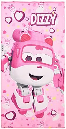 Kids Superwings Microfiber Polyester Easy Dry Beach Bath Towel 70 x 140 CM (Light Pink)