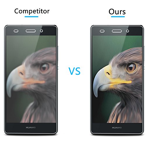 2 x Huawei P8 Lite Schutzfolie, Angozo Gehärtetem Glas Huawei P8 Lite Panzerglas Displayschutzfolie Hartglas Folie - 6