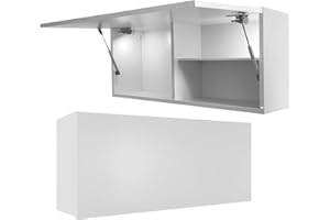 Milionmeblicom Mobilietto Pensile da Bagno Laura Salvaspazio Mobile da Parete Sospeso Armadietto Pieghevole con Apertura Telescopica Mobilietti Illuminazione a LED, Bianco Opaco, 39 x 90 x 23 cm