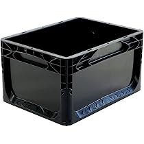 Eurobehälter Eurobox 40x30x28.5 Cm Con Coperchio A Cerniera - Contenitore In Polipropilene Grigio, 26L - Foto 8