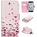 Price comparison product image iGrelem® Wallet Leather Case for iPhone 5C, Dandelion, Love Heart, Rose, Butterfly, Colorful Pattern PU Leather Case for Apple iPhone 5 c, iPhone 5c Protective Cover (Love Heart #2, Pink)