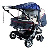Sunnybaby 19270 Markise für Zwillingskinderwagen UPF 50+, marine