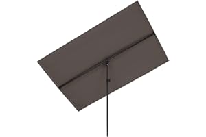 blumfeldt Flex-Shade - Parasol de Jardin extérieur rectangulaire, Inclinable, Polyester, Anti UV50, Pied en Aluminium, Imperméable, Balcon-Terrasse