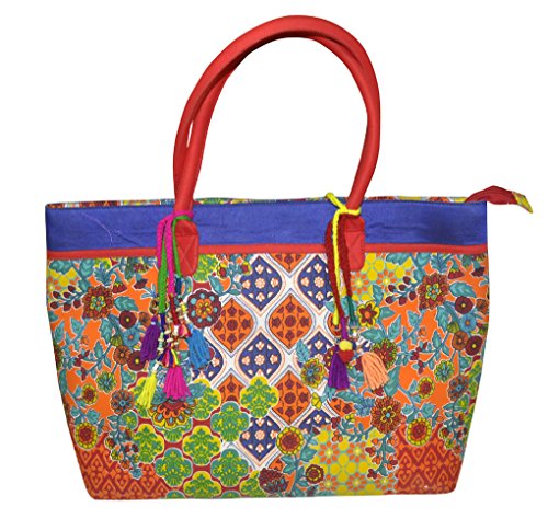 BAG00539 Handmade Indian Traditional Floral Print Designer Cotton Fashion Shoulder Bags RS.2562 (70.00% Off) - Amazon