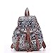 Produktbild WINOMO Mädchen Damen Womens Elefant Print Canvas Rucksack Rucksack School Bag lässig Tasche Daypack