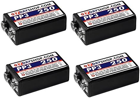 7dayshop PP3 / 9V Cell High Performance NiMH Rechargeable Battery 250mAh - SUPER VALUE 4 PACK