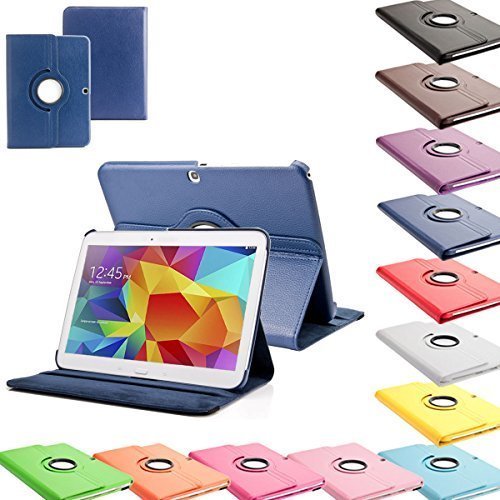SVS-Trade 360   Tab4 10 1 Standtasche f  r SAMSUNG GALAXY TAB 4 10 1 SM-T530   T531   T535 H  lle Schutz Etui Tasche Cover  Dunkelblau 
