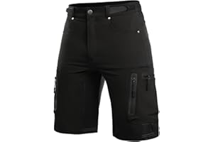 Cycorld Kurze Hosen Herren, Wanderhose Atmungsaktiv mit 6 Taschen Leichte Schneltrocknen Fahrradhose MTB Hose Radlerhose Manner Kurz Cargo Bermuda Shorts Treking Outdoorhose Sommer