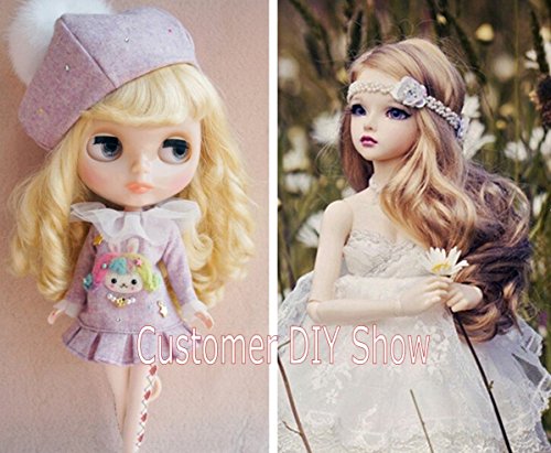 chengyida 15100 cm 7 verschiedenen Farbe/lot hitzebeständig blond braun falxen Golden Dark schwarz Curl Wave SD Perücke Haar für 1/3 1/4 1/6 BJD Puppe Perücke - 6
