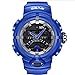 Produktbild Herren Digital Sports Watch LED-Bildschirm große Gesicht Militäruhren und wasserdicht lässig leuchtenden Stoppuhr Alarm einfache Armee Watch - 6 Farben ( Color : Blue )
