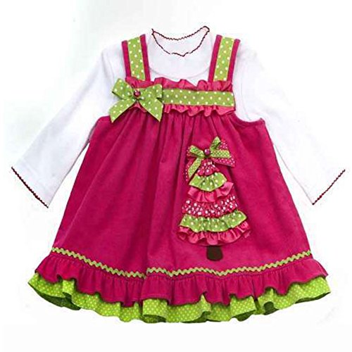 Rare Editions Girl Christmas Dress Christmas Tree Pink 6 Years | Desertcart  Aruba