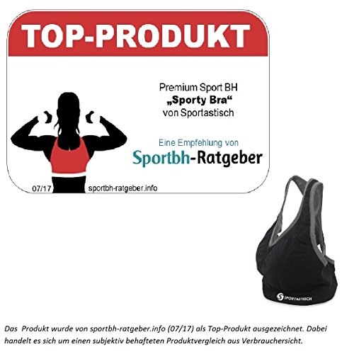 Innovativer Sport BH „Sporty Bra“ von Sportastisch:: Atmungsaktives Material + gepolstert mit herausnehmbaren Cups :: Perfekte Passform und Kompression mithilfe der Größentabelle :: Starker Halt dank breiten Kreuz Rücken :: Hohe Bewegungsfreiheit ohne Bügel oder Verschluss :: PushUp-Funktion dank Einlagen :: ideal für Damen und Mädchen im Alltag und Sport wie Fußball, Handball, Joggen, Zumba oder Kampfsport :: inklusive 3 Jahren Sportastisch Produktgarantie - 2