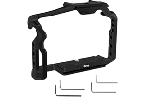 Gabbia per fotocamera GH6, SUNLYTOUR Custodia per fotocamera GH6 Gabbia per fotocamera a sgancio rapido compatibile con Panasonic GH6