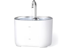 EASY SPEED EASYSPEED Automatyczny Fontanna dla kotów,2.2L Fontanna dla Kota,Ultra Cicha Fontanna Wodna dla,Filtr z Węglem Aktywnym,Dla Kilku Zwierząt Domowych,Biała