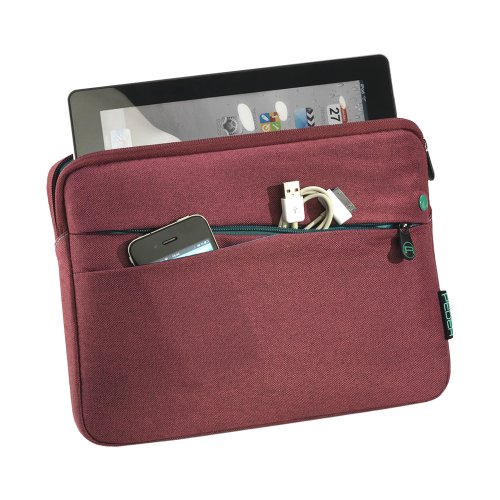 PEDEA Tablet PC Tasche Fashion f  r 10 1 Zoll  25 6cm  Tablet Schutzh  lle Tasche Etui Case mit Zubeh  rfach  rot
