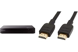 Sony BDPS1700B Lecteur DVD Blu-Ray Wi-FI Noir & Amazon Basics Câble HDMI CL3 2.0 Haut débit 3 m