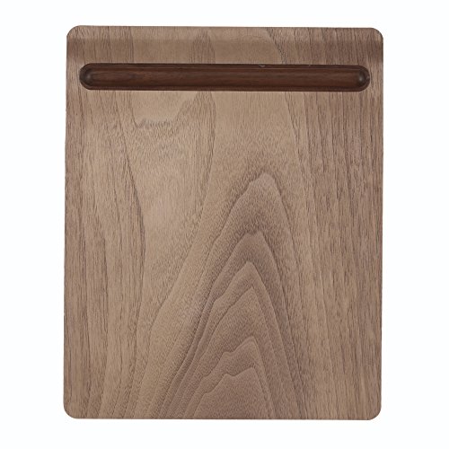 SAMDI Weiche Hölzerne Maus Pad Matte multifunktionale mit Stifthalter 11.02. x 9,05 x 0,19 in(Schwarze Walnuss)