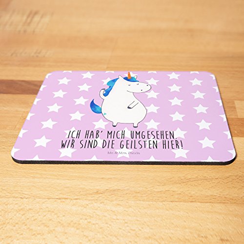 Mr. & Mrs. Panda Mauspad Druck Einhorn Mann – 100% handmade in Norddeutschland – Einhorn, Einhörner, Unicorn, cool, Mann, Freundin, Familie, bester Freund, BFF, Party, hübsch, beste Mouse Pad, Mousepad, Computer, PC, Männer, Mauspad, Maus, Geschenk, Druck, Schenken, Motiv, Arbeitszimmer, Arbeit, Büro Einhorn, Einhörner, Unicorn, cool, Mann, Freundin, Familie, bester Freund, BFF, Party, hübsch, beste - 3