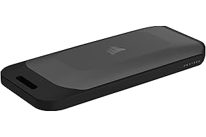 Corsair EX100U 1 to Disque de Stockage Portable - Ultrarapide avec n’Importe Quel PC/Mac/Console, Connexion Gen2 x2, avec Ses Câbles USB Type-C et USB Type-A Inclus - Noir