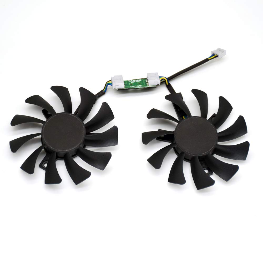inRobert 75mm GA81S2U DC 12V 0.38A 4Pin Cooler Fan for Zotac GTX 970 Dual Fan Graphics Card
