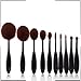 Internet 10PC/Set Toothbrush Eyebrow Foundation Eyeliner Lip Oval Brushes