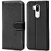 Produktbild Conie Schutzhülle kompatibel mit LG G7, Schwarze PU Lederhülle Klapphülle Etui Tasche mit Kartenfächer
