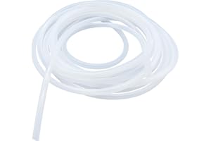 LAVMHAB Silicone Tubing Food Grade Hoses 7mm ID x 9mm OD 5m (16.4ft), Flexible Silicone Rubber Tubes Water Air Pipes