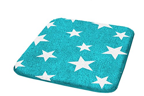 Meusch 2704766135 Badteppich Stars, 60 x 60 cm, türkis